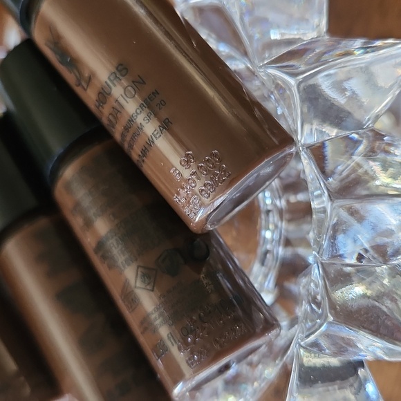 YSL All Hours Foundation #B90 Ebony Travel Size 33.oz/10ml Lot × 4